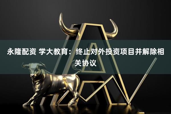 永隆配资 学大教育：终止对外投资项目并解除相关协议